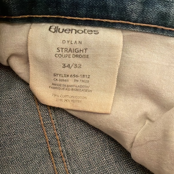 💙Mens Bluenoted Denim Straight fit 34x32 Dylan - Picture 8 of 10